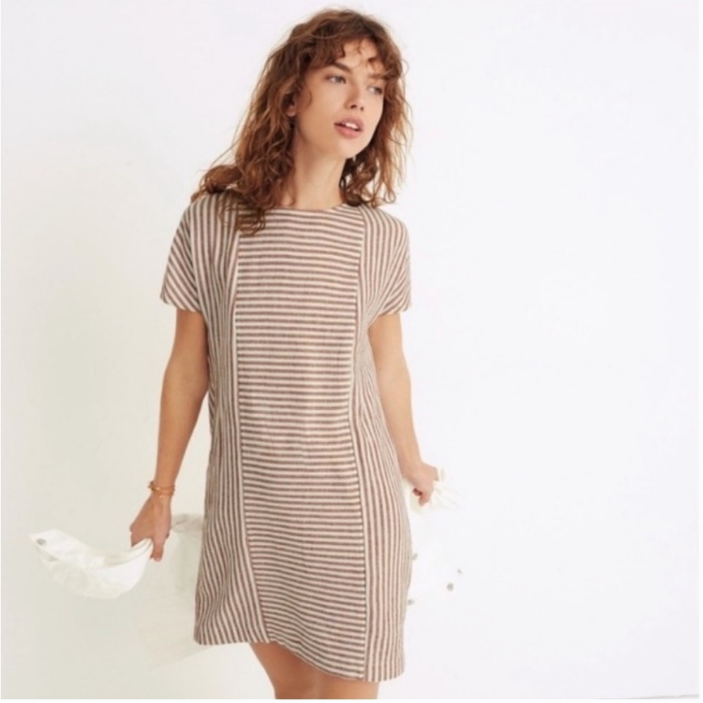 Madewell G5305 Rust White Stripe Play Button Back… - image 2